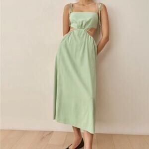 Reformation Light Green Maxi Dress